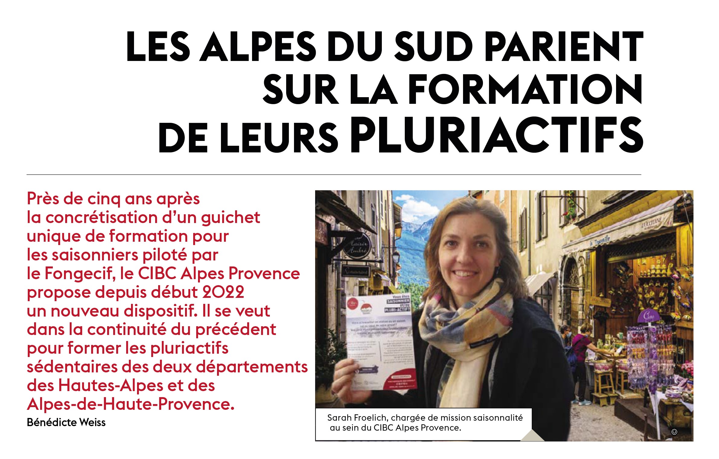 Lire la suite à propos de l’article Revue de presse – La formation des pluriactifs avec Passerelle saisonniers – Centre inffo